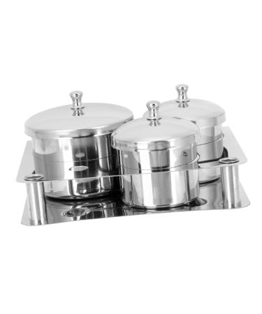 FRCOLOR 3 Sets Manicure Mixing Accessory Nail Accessories Metal Bracket Nail Steel Bowl Pinceles para U as Acrilicas Manicure Holder Nail Art Use Cup Nail Art Storage Jar Stainless Steel