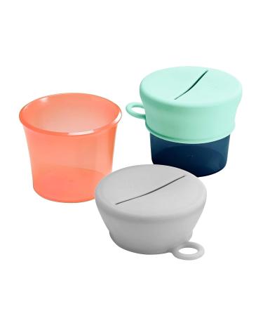 Boon SNUG Snack Cups and Lids - Set of 2 Mint Snack Cups with Lids - Buy Online on GoSupps.com