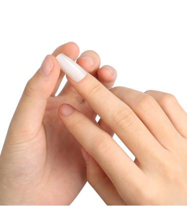500pcs Natural Coffin Nails Tips - Artificial Fingernails for Women & Girls | Full Set of False Nails - Buy Online on GoSupps.com