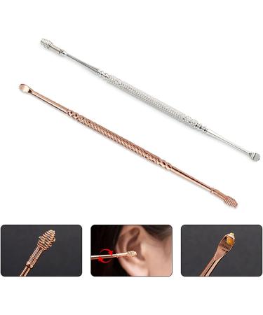 SSWERWEQ Ear wax removal tool Stainless Steel Ear Pick Wax Remover Curette Ear Scoop Spoon Portable Double-ended Spiral Design Earwax Clean Tool Health Care (Color : Rose Gold Size : 3pcs) 3pcs Rose Gold - Buy Online on GoSupps.com