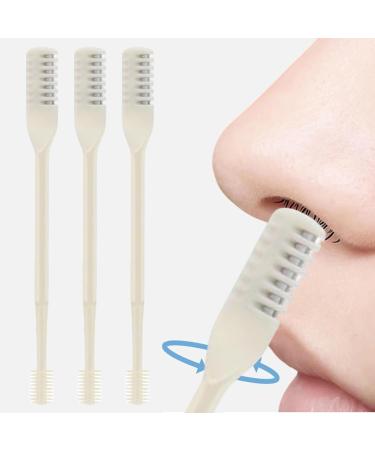 Manual Nose Hair Trimmer Double Head Nose Hair Trimmer 360 Degree Rotating Grooming Tool with 3 Trimmers for Cutting and Maintenance Yellow - Buy Online on GoSupps.com