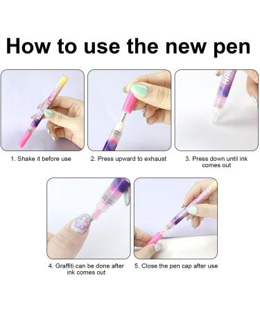 Nail Design Tool Set Manicure Art Waterproof Nail Marker Long Lasting Nail Marker Waterproof Nail Polish Perfect and Suitable for Women - Buy Online on GoSupps.com