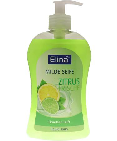Elina Med Citrus Freshness Soap - Lime Fragrance (6 x 500 ml) | International Shipping Available - Buy Online on GoSupps.com
