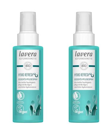 Lavera Hydro Refresh Face Care Pray - with algae and hyaluronic acid - for a relaxed skin feeling - vegan - vegan - natural cosmetics - 100 ml (pack with 2) 100 ml (2 -pack)