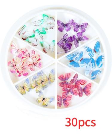 Nail Art Decorations 3D Colorful DIY Resin Jewelry Nail Art Rhinestones Decoration Nail Ornaments Diy Manicure Accessories 30PCS Style1 nail art decorations - Buy Online on GoSupps.com
