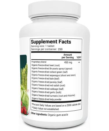 Dr. Berg's Organic Greens Superfoods Cruciferous Blend - Boost Energy, Immune System & Liver Detox - 250 Tablets - Buy Online on GoSupps.com