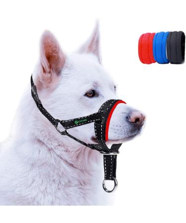 ILEPARK Adjustable Dog Headcollar with Reflective Strap - Easy Control Pet Collar (M Red) - International Shipping Available - Buy Online on GoSupps.com