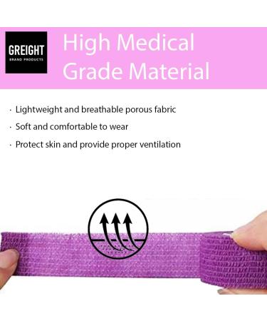 Self Adhesive Bandage Wrap 5 Yards - Breathable Cohesive Athletic Bandage for Sports Injuries (1 Inch 6 Pack Rainbow) - International Shipping Available - Buy Online on GoSupps.com