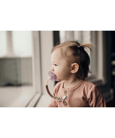 Silicone Leopard Printed Pacifier Clip by Three Little Tots | Modern, Short & Safety Tested - Buy Online on GoSupps.com