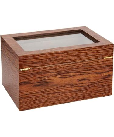 Cigar Boxs Cigar Case Cigar Box Desktop Cigar Humidor Case Glasstop Cigar Storage Box Cherry Finish with Hygrometer and Humidifier Holds 50 Cigars - Buy Online on GoSupps.com