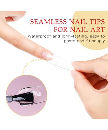 Beaupretty 100PCs Clear Fan-Shaped Nail Art Display Tips with Metal Split Ring Holder - Perfect for Nail Practice & Polish Organization - Buy Online on GoSupps.com