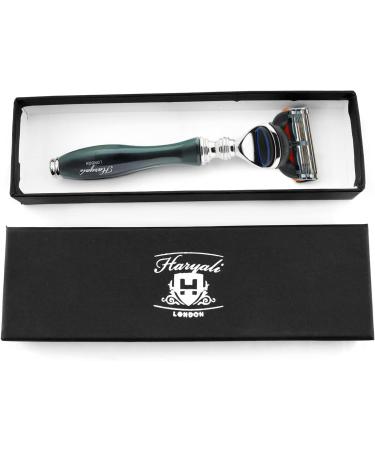 Haryali London 5-Blade Straight Razor for Men | Beard & Mustache Safety Razor with Resin Handle - International Shipping Available - Buy Online on GoSupps.com