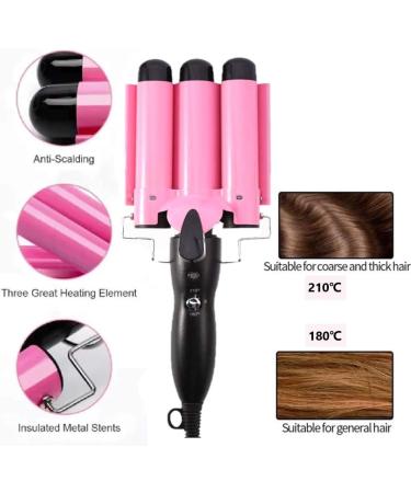 MODVICA 3 Jumbo Barrel Curling Iron Wand 32mm - Ceramic Hair Waver for Big Waves - Temperature Adjustable Hair Crimper (1.25'') - Buy Online on GoSupps.com