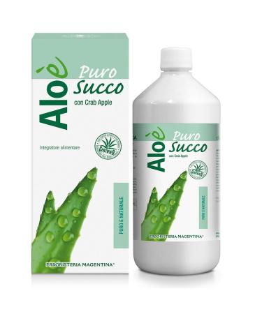 Erboristeria Magentina Erboristeria Magentina Aloe' Pure Aloe Juice with Crab Apple Pure and Natural 1000 ml