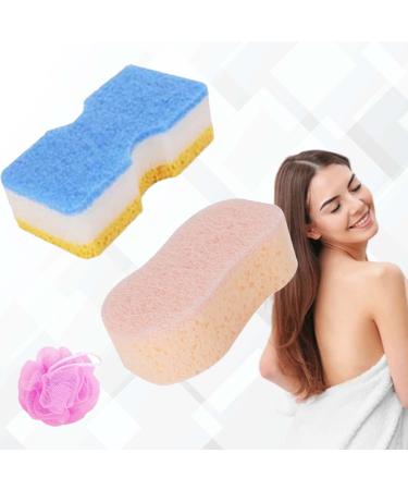 Efolia Loofah Aromatherapy Body Sponge Efolia Puff Aromatherapy Body Sponge Super Peeler Body Sponge Soft Exfoliating Scrub Dead Skin Remover Sponge for Adult Baby (2pcs-B)