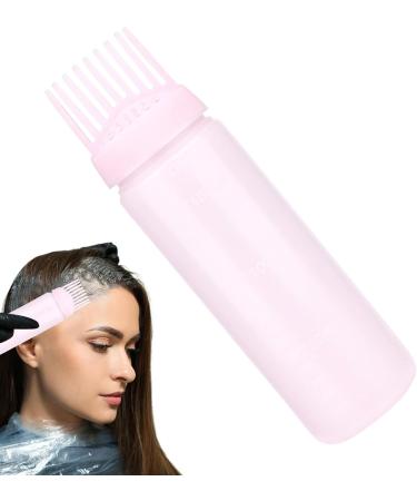 Bouteille d'applicateur de de cheveux | Bout eille de pulv risation avec peigne pour les huiles et s rums | Bou teille professionnelle avec peigne pour un traitement direct du cuir chevelu p Pink - Buy Online on GoSupps.com