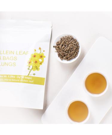 Organic Mullein Leaf Tea Bags for Lung Cleanse & Detox - Natural Herbal Blend for Respiratory Health & Immune Support - Caffeine-Free - 50 Bags - Buy Online on GoSupps.com