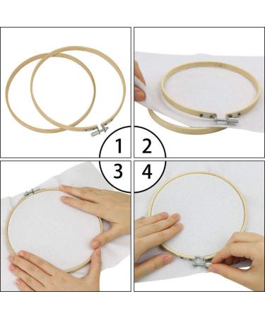 12 Pieces 3 Inch Bamboo Embroidery Hoops - Bulk Wholesale Cross Stitch Hoop Rings for Art & Craft Sewing - Buy Online on GoSupps.com