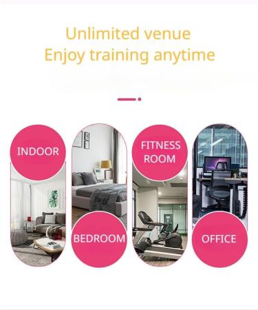 MOILO Multi-Functional Stirrup Puller | 6 Tubes Natural Rubber Resistance Band | Fitness Yoga Tension Rope for Arm Abdominal Waist Leg Slimming | Pink - Buy Online on GoSupps.com