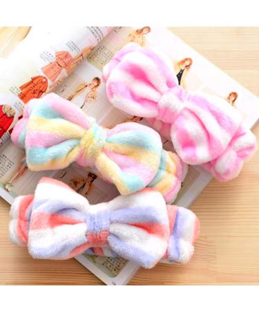 12pcs Coral Fleece Spa Headbands | Makeup & Face Washing Headwraps | Soft Bowknot Hair Bands - 12 Colors | Ideal for Spa Parties & Birthday Celebrations for Girls and Women - Buy Online on GoSupps.com