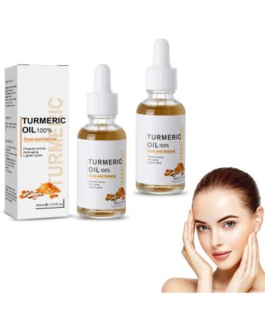 HZYPPDIAN 2Pcs 2022 Facial Natural New Turmeric Repair Facial Essence Turmeric Dark Spot Repair Facial Serum to moisturise dull and dry skin (30ml) 1 Fl Oz (Pack of 2)