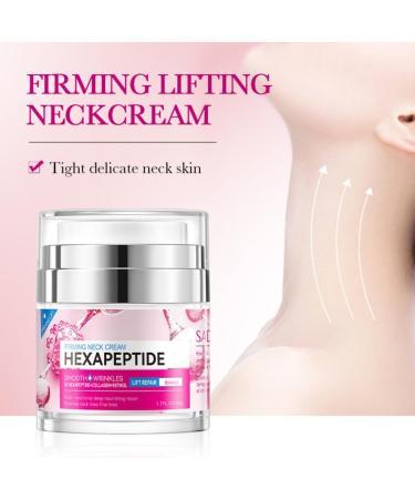 Neck Firming Cream Lifting and Tightening Neck Cream with 3X Hexapeptide Collagen Retinol - Smooth Wrinkles Reduces Neck Lines - 50g - Buy Online on GoSupps.com