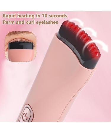 Electric Eyelash Curler - Battery-Operated Lash Curler Electric Lash Curler | Type C Rechargeable Curling Tool for Women Women Natural Eyebrows Eyelash Curler for Long-Lasting Natural-Looking Pink - Buy Online on GoSupps.com