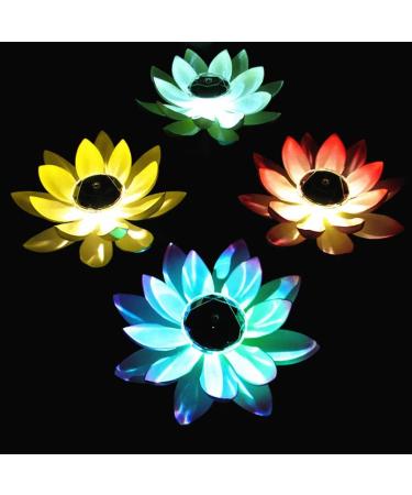 Solar Flower Light Artificial Lotus Shape Garden Pool Lamp Night Light Solar Pool Light Creative Solar Light (Color : Pink) (Red) - Buy Online on GoSupps.com
