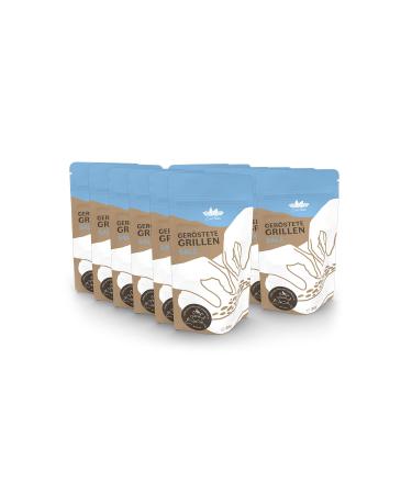 Entosus - dried and roasted grilling taste: salt 12x 20g crunchy snack grilling sustainable meat substitute insects as a protein snack or as a cooking ingredient in Germany bred salt 12x 20g