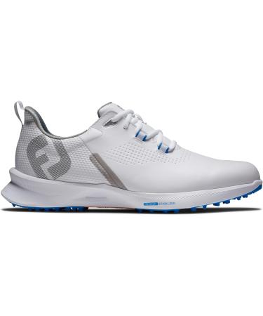 FootJoy Men's Fuel Golf Shoe 44.5 EU - White/White/Orange | International Shipping Available - Buy Online on GoSupps.com