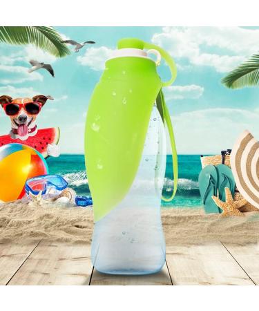Petsoign Portable Dog Water Bottle - Travel Silicone Drinking Bottle for Outdoor Use (Green) - Buy Online on GoSupps.com