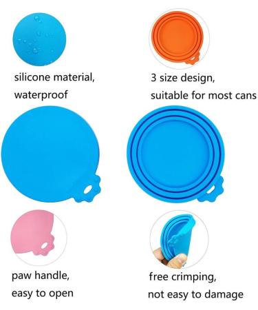 SACRONS Can Covers Universal Silicone Can Lids for Pet Food Cans Fits Most Standard Size Dog and Cat Can Tops BPA Free Deep Blue/Deep Blue - Buy Online on GoSupps.com