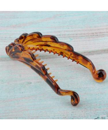 DailyMall Women's Amber Banana Hair Clip - Stylish Hair Claw Barrette & Headdress Accessory for All Hair Types - Buy Online on GoSupps.com