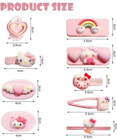 12 Pieces Girl Hair Clips Baby Hair Clips Cartoon Hair Clips Girl Hair Clips Kawaii Hair Accessories Girl Hair Clips Gifts for Girls (Pink) - Buy Online on GoSupps.com