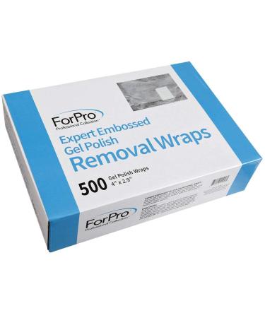 ForPro Expert Embossed Gel Polish Removal Wraps with Cotton Pad - 500 Count Pack - Buy Online on GoSupps.com