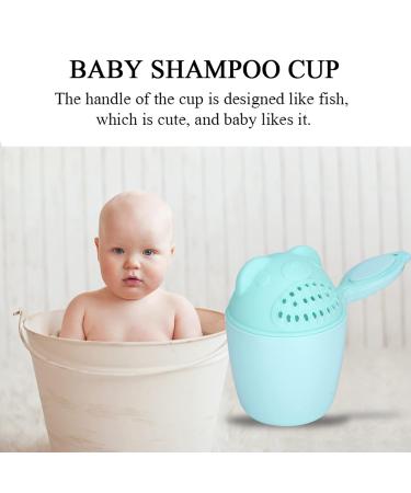 Baby Bath Rinse Cup - Tear-Free Shampoo Rinser Mug | Removable Waterfall Bathing Bucket for Kids (Green) - Safe & Easy Hair Washing - Buy Online on GoSupps.com