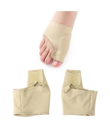 Ruilogod 1 Pair Skin Color Foot Gel Hallux Valgus Big Toe Bunion Corrector