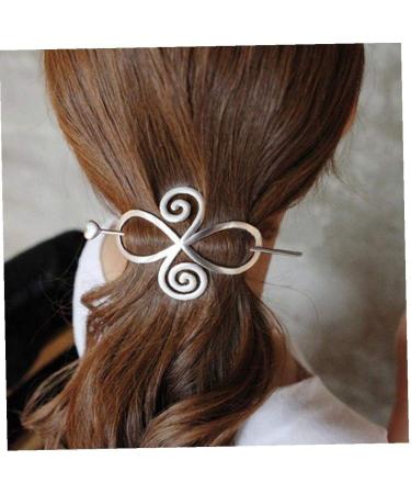 Celtic Hair Clips Metal Hairpin Stick Bun Holder Dress Hair Pins Knitted Flower For Long Hair Jewelry Braids Hair Slide Clip With Stick - Buy Online on GoSupps.com