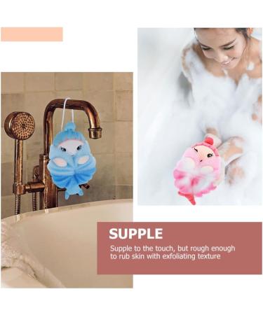 Beavorty 2pcs Bath Balls | Loofah Body Scrubbers & Pouf - Perfect for Soft Skin & Relaxing Showers - Buy Online on GoSupps.com