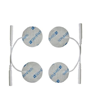 Stimpads electrode pads 4 pieces 32mm with 2mm pin connection durable and reusable electrodes for TENS and EMS devices Good liability and conductivity Certified medical product - Buy Online on GoSupps.com