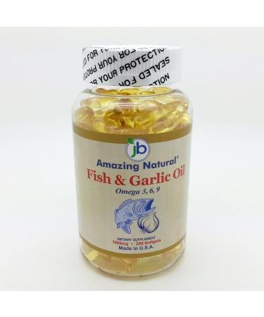 Amazing Natural Fish & Garlic Oil 1000 mg 200 softgels