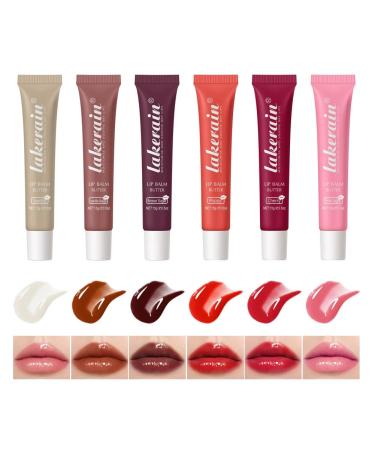 Wenrny Glossy Lip Balm Butter 6 Color Instant Moisturizing Lip Gloss Long Lasting Hydrating Non-Sticky Lip Care Oil Lip Glow Oil for Soft & Smooth & Protect Dry Lips Makeup Gift for Women Girls - Buy Online on GoSupps.com