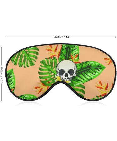 Skull Leaf Pattern Sleep Mask | Adjustable Blindfold for Sleeping | Blocks Light for Night Travel | Men and Women - Buy Online on GoSupps.com