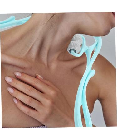 Gleavi 2-Piece Neck Massage Roller - Handheld 6-Wheel Pressure Point Therapy Device for Cervical Relief | Sky Blue - Buy Online on GoSupps.com