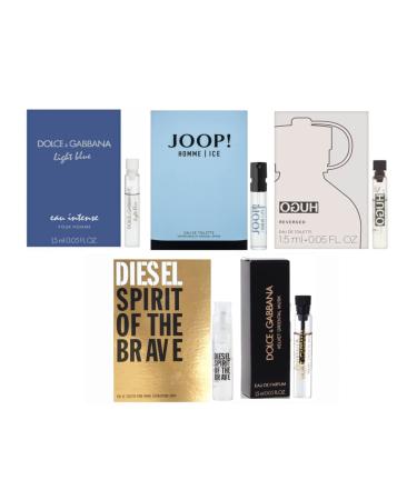 Bellacollection Men's cologne sampler set - Designer perfume sample Lot x 5 Cologne Vials
