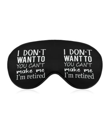 Funny Retirement Gifts Sleep Masks Eye Cover Blackout with Adjustable Elastic Strap Night Blindfold for Women Men Yoga Travel Nap