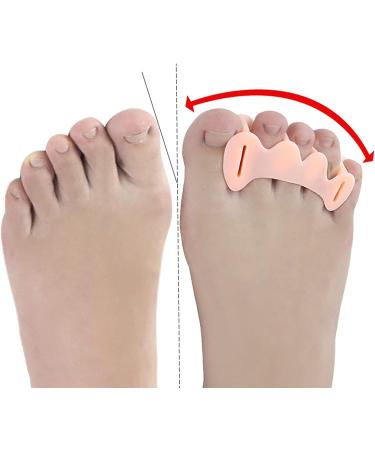 2 Pairs Gel Toe Separators for Bunion & Hammer Toe Relief - Toe Spacers & Straighteners for Foot Pain - Men & Women, White - Buy Online on GoSupps.com