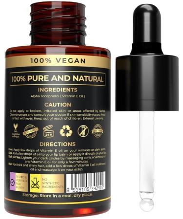 100% Pure Vitamin E Oil | 22500 IU Non-GMO | Scars & Hair Treatment | Skin Moisturizer | Cuticles & Nails Care | Face Oil | International Shipping - Buy Online on GoSupps.com