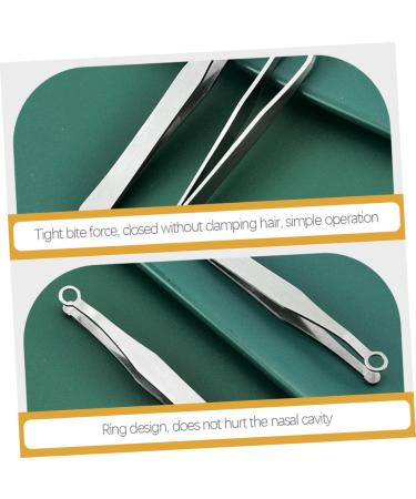 Minkissy Round Nose Hair Clip & Tweezers - Precision Hair Trimmer for Men | Rustproof Steel Nose Hair Remover 2-Pack Yellow - Buy Online on GoSupps.com