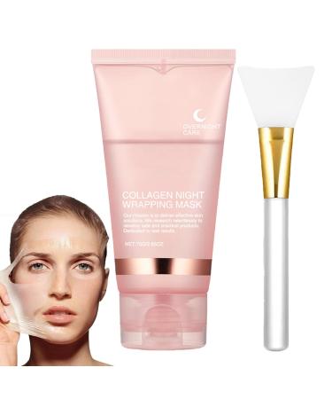 Collagens Night Wrapping Maskes | collage-n Overnight Wrapping Peel Off Facial mas-k | Bio collage-n Face mas-k Overnight Nourishing Face Collagens Night Maskes Collagens Maskes Overnight